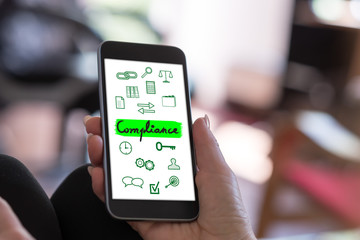 Compliance concept on a smartphone