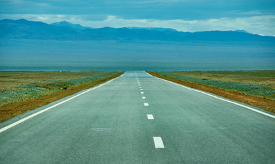 Road in Gobi Desert