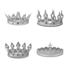 Isolated object of jewel and vip icon. Set of jewel and nobility stock vector illustration.