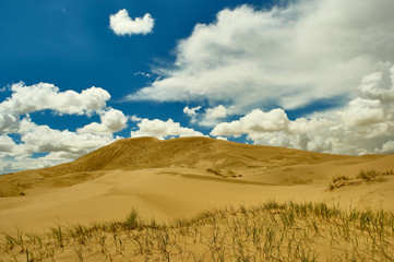 Mongolia. Sands Mongol Els, sandy dune desert,