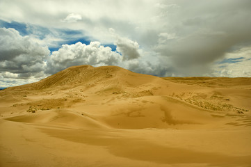Mongolia. Sands Mongol Els, sandy dune desert,