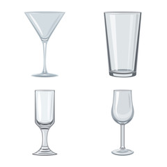 Vector design of dishes and container symbol. Collection of dishes and glassware vector icon for stock.