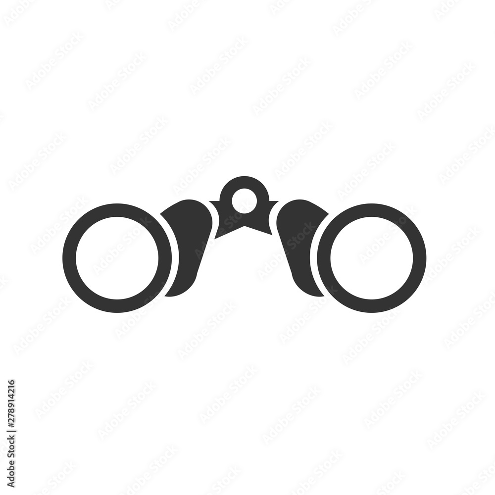 Aufkleber Binoculars icon template color editable. Binoculars symbol vector sign isolated on white background. Simple logo vector illustration for graphic and web design.