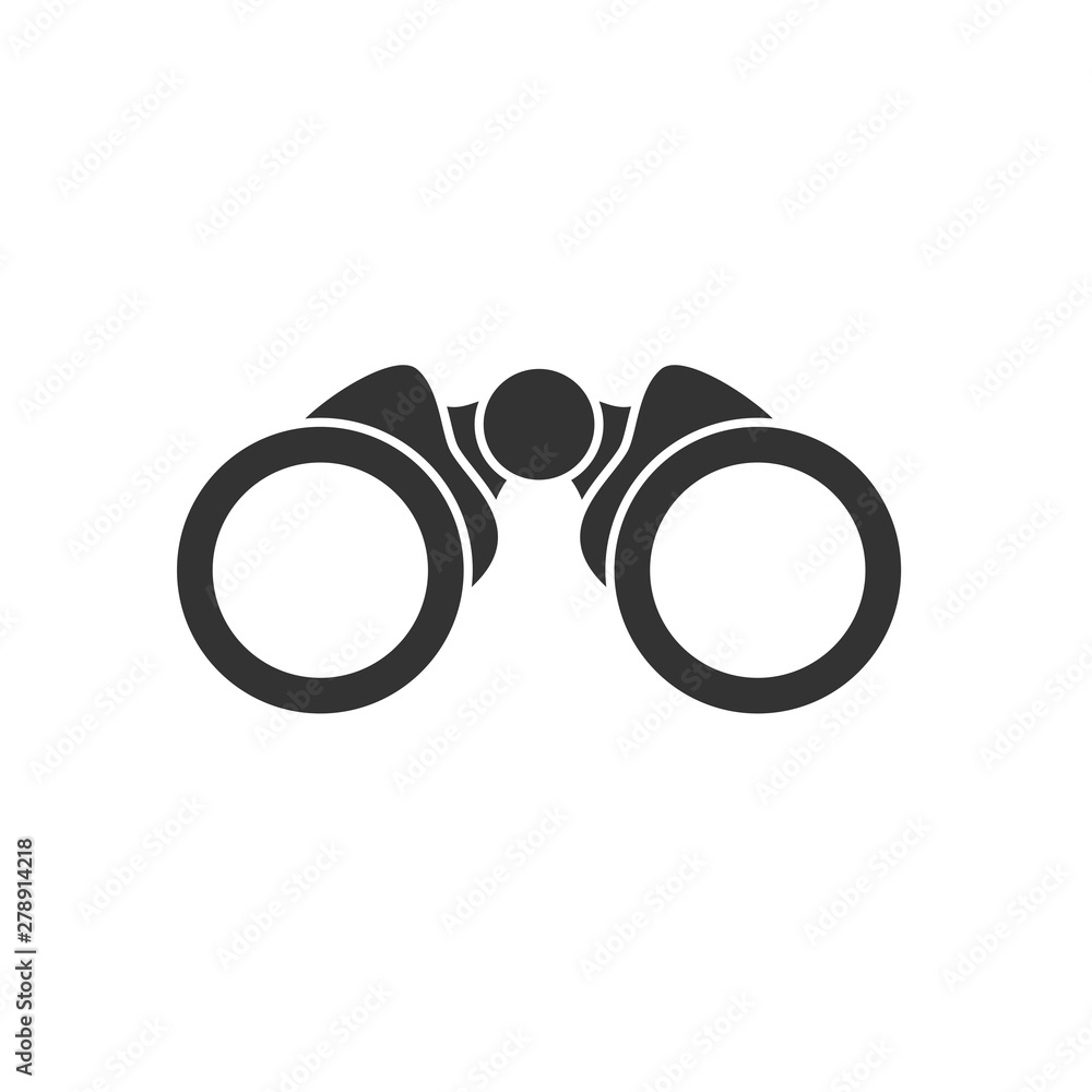 Aufkleber binoculars icon template color editable. binoculars symbol vector sign isolated on white background.