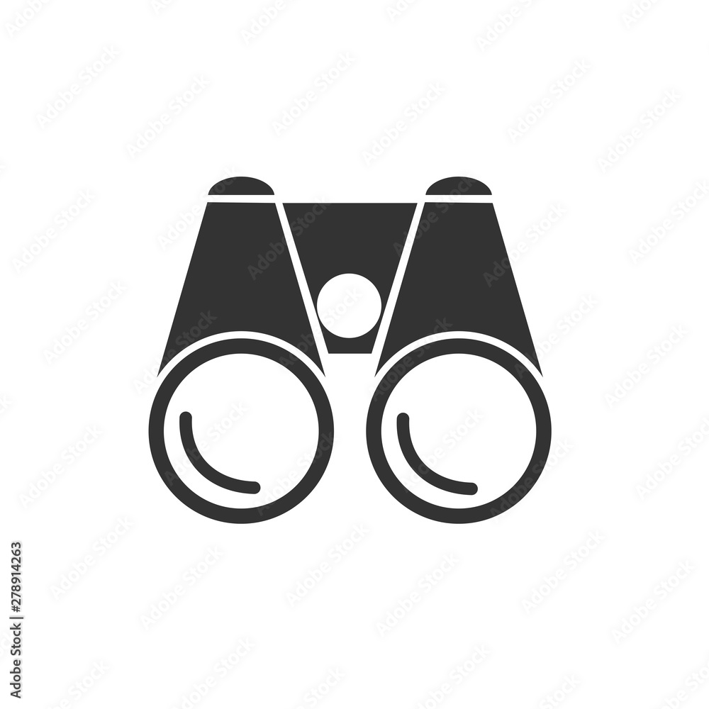 Aufkleber Binoculars icon template color editable. Binoculars symbol vector sign isolated on white background. Simple logo vector illustration for graphic and web design.