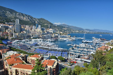 Fototapeta na wymiar View on Port Hercules in Monaco