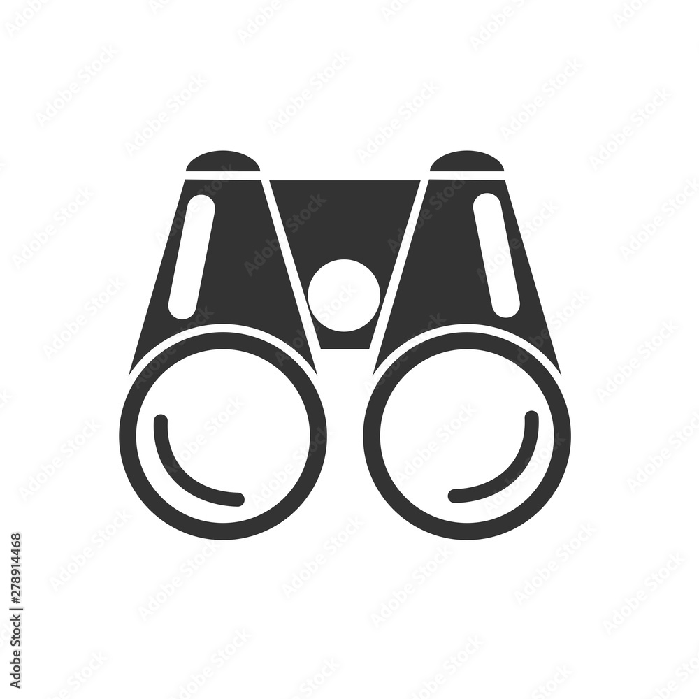 Aufkleber Binoculars icon template color editable. Binoculars symbol vector sign isolated on white background. Simple logo vector illustration for graphic and web design.