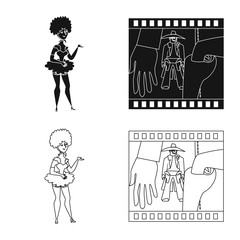 Vector illustration of texas and history sign. Set of texas and culture stock vector illustration.