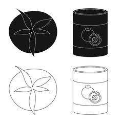 Vector illustration of vegetable and delicious logo. Collection of vegetable and natural stock vector illustration.