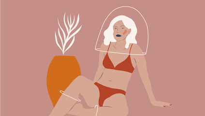 Summer girl swimsuit