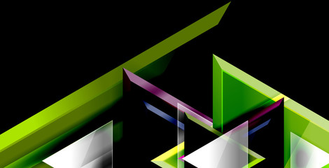 Dynamic triangle composition abstract background