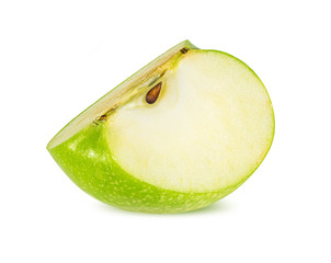 Fresh green apple isolated on white background with clipping path