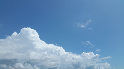 Fluffy clouds in the sky