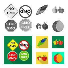 Vector design of test and synthetic symbol. Set of test and laboratory stock vector illustration.