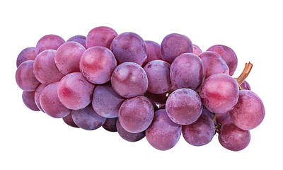 Fresh grapes isolated on white background with clipping pass