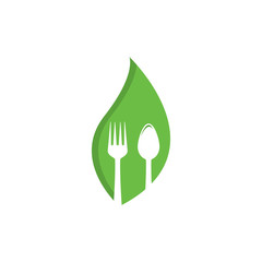 fork and spoon logo template vector icon illustration design 