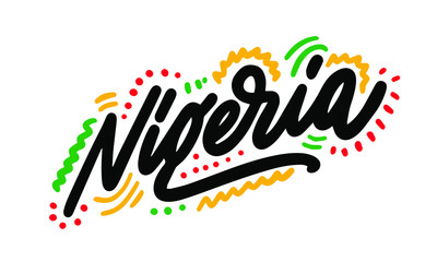 Nigeria country big text  suitable for a logo icon design