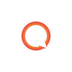 Q letter logo template vector icon design 