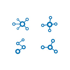 molecule logo vector icon illustration design 