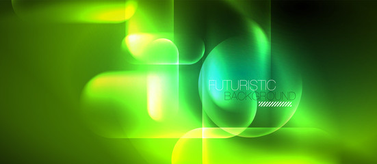 Neon glowing techno lines, hi-tech futuristic abstract background template