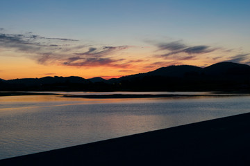 atardecer en la costa