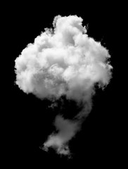 Cloud isolated on a black background