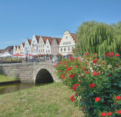 am Marktplatz in Friedrichstadt an der Treene,Nordfriesland,Schleswig-Holstein,Deutschland