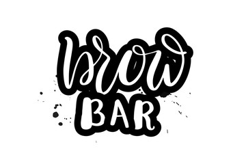 brush lettering brow bar