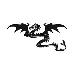 Vector design of dragon and monster symbol. Set of dragon and beast stock vector illustration.