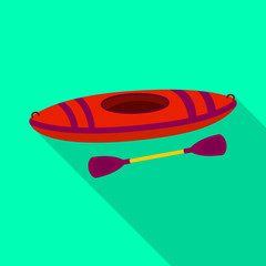Vector illustration of canoe and boat logo. Collection of canoe and kayak stock symbol for web.
