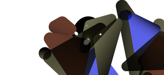 Triangle geometric background in trendy style on light background. Retro vector illustration. Colorful bright. Trendy modern style. Vector business illustration.