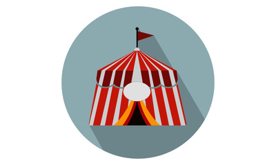 Circus tent vector illustration / flat icon