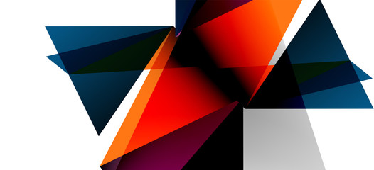 Triangle geometric background in trendy style on light background. Retro vector illustration. Colorful bright. Trendy modern style. Vector business illustration.