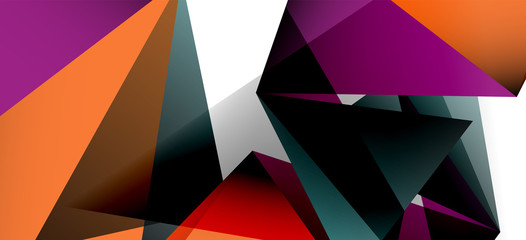 Triangle geometric background in trendy style on light background. Retro vector illustration. Colorful bright. Trendy modern style. Vector business illustration.