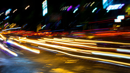 장노출, 퇴근길, 집으로, 자동차, 강남, 흔들림