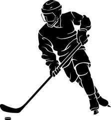 Ice Hockey Sport Silhouette