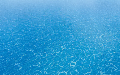 The tropical surface of the water made in 3D Render