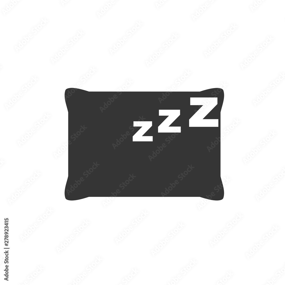Leinwandbilder Pillow icon template color editable. Pillow symbol vector sign isolated on white background. Simple logo vector illustration for graphic and web design.