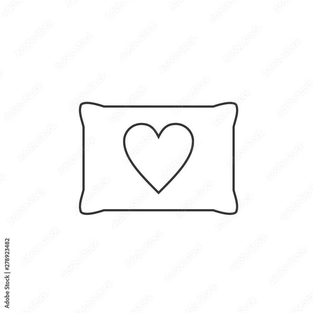 Poster pillow icon template color editable. pillow symbol vector sign isolated on white background. simple 