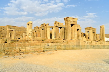Persepolis (Takht-e-Jamshid or Taxt e Jamsid or Throne of Jamshid), capital of the Achaemenid Empire, Shiraz, Fars, Iran, June 24, 2019
