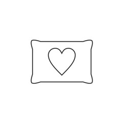 Pillow icon template color editable. Pillow symbol vector sign isolated on white background. Simple logo vector illustration for graphic and web design.