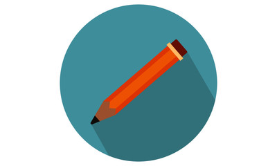 Pencil Vector Illustration , Flat icon