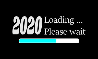 2020 Loading -  Vector illustration design for poster, textile, banner, t shirt graphics, fashion prints, slogan tees, stickers, cards, decoration, emblem and other creative uses