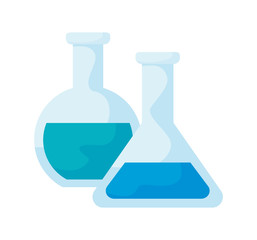 set of tubes tests laboratory isolated icon