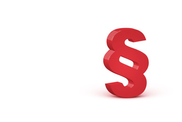 3D red realistic character, vector illustration