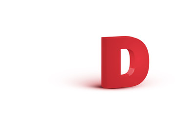 3D red realistic character, vector illustration