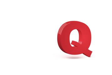 3D red realistic character, vector illustration