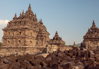 Fototapeta na wymiar Plaosan temple in Java island,Indonesia