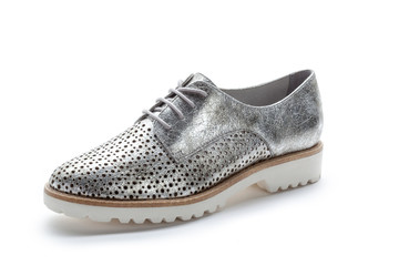 Women shoes with flat sole isolated on white background