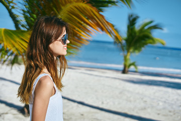 beautiful woman swimsuit beach